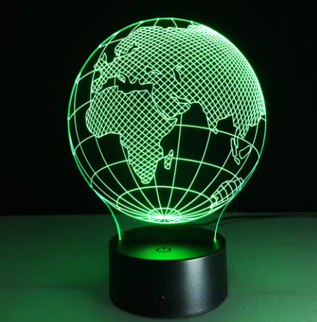Gaublio LED lempa, 7 spalvos, USB/AAA – stilinga naktinė šviesa keliautojams