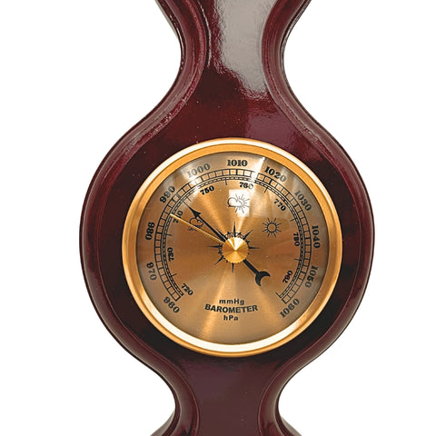 Vintažinė sieninė orų stotis: barometras, termometras, higrometras 40 cm