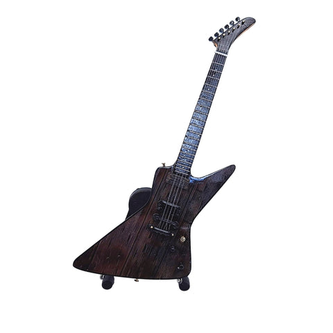 Mini gitara „Metallica“ – James Hetfield stiliaus, mahagonas, 1:4, dekoras, kolekcinė