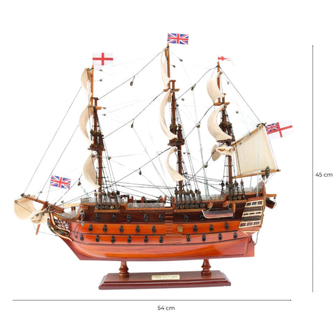 Burlaivio HMS Victory modelis 54 cm, surinktas, rankų darbo
