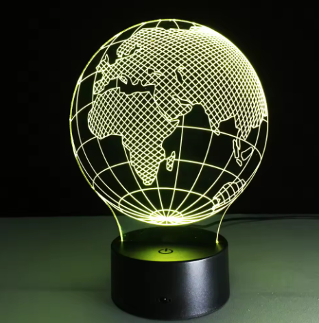 Gaublio LED lempa, 7 spalvos, USB/AAA – stilinga naktinė šviesa keliautojams