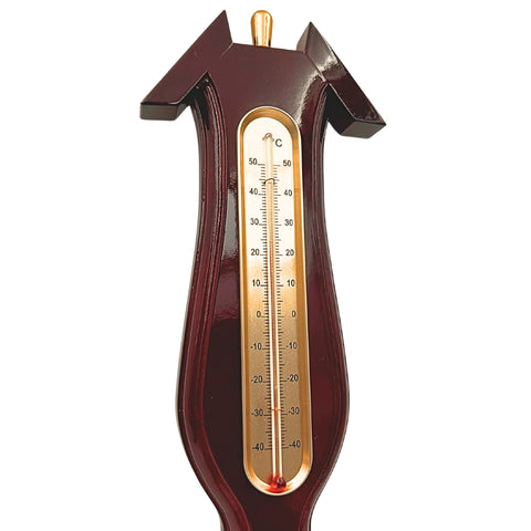 Vintažinė sieninė orų stotis: barometras, termometras, higrometras 40 cm