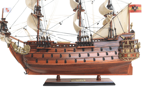 Rankų darbo burlaivio San Felipe modelis 45 cm