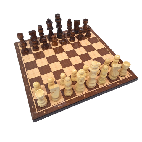Klasikiniai mediniai šachmatai 27x27 cm – elegantiškas rinkinys