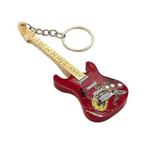 Iron Maiden „Eddie“ gitaros raktų pakabukas – ikoniškas tributas gerbėjui