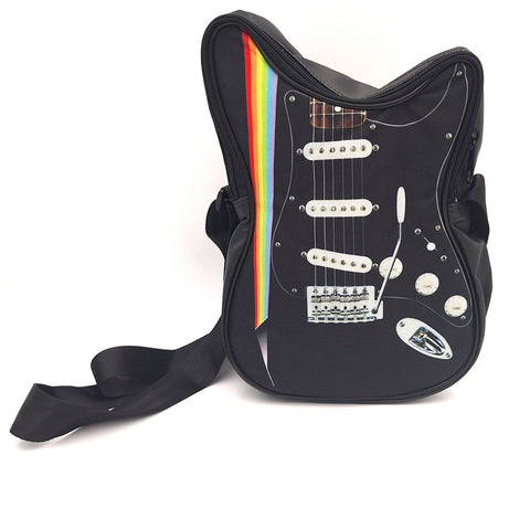 Vandeniui atspari gitaros formos vaivorykštinė rankinė per petį