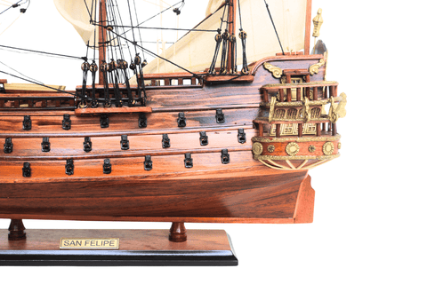 Rankų darbo burlaivio San Felipe modelis 45 cm