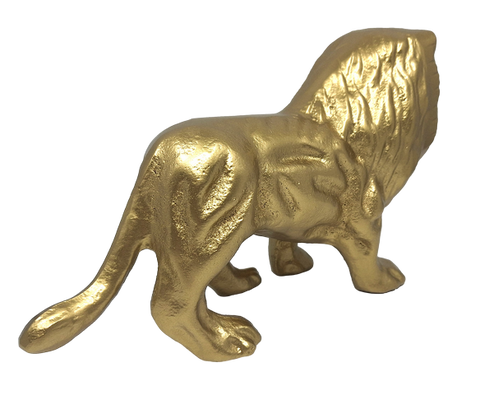 Auksinis Liūtas – aliumininė dekoratyvinė figūrėlė, Art Deco, Liūtui