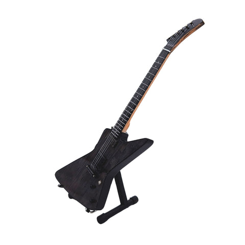 Mini gitara „Metallica“ – James Hetfield stiliaus, mahagonas, 1:4, dekoras, kolekcinė