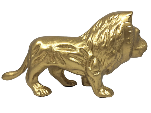 Auksinis Liūtas – aliumininė dekoratyvinė figūrėlė, Art Deco, Liūtui