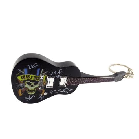 Mahagonio gitaros raktų pakabukas „Guns N’ Roses“ fanams – puiki dovana