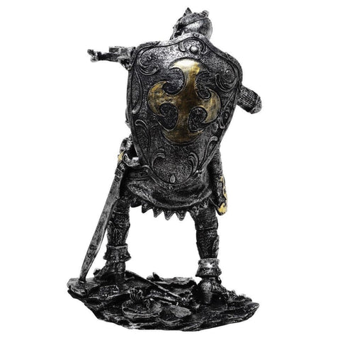 Viduramžių riterio su arbaletu figūrėlė 20 cm, rankų darbo derva