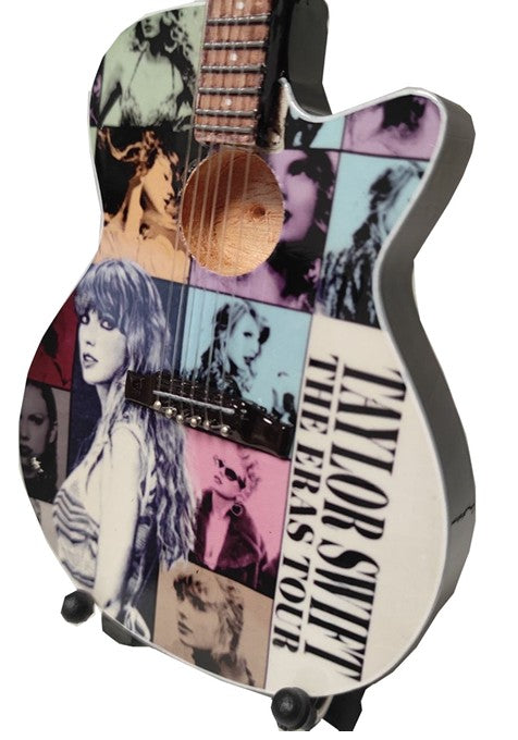 Mini dekoratyvinė mahagoninė gitara, kolekcinė 24,5 cm, Taylor Swift gerbėjams