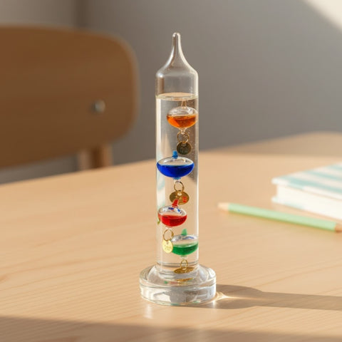 Galilėjaus termometras 15 cm – dekoratyvus kambario termometras