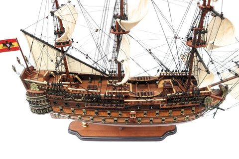Didelis burlaivio San Felipe modelis 80 cm, rankų darbo