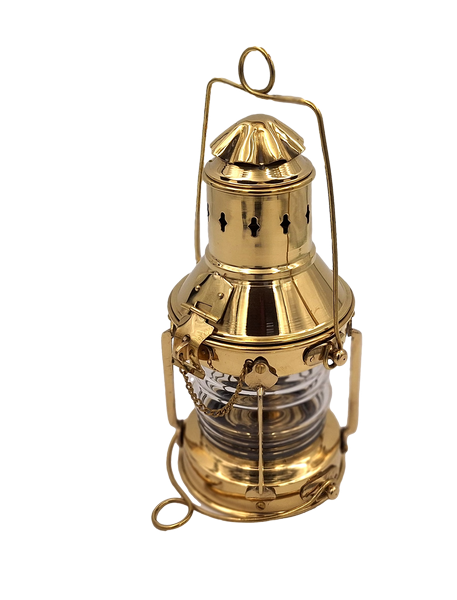 Žibalinė lempa iš žalvario, jūrinio stiliaus retro, 26 cm
