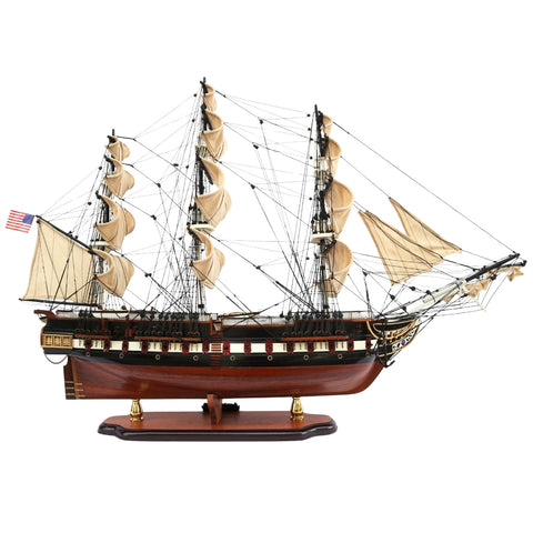 Didelis burlaivio USS Constitution modelis 100 cm, rankų darbo