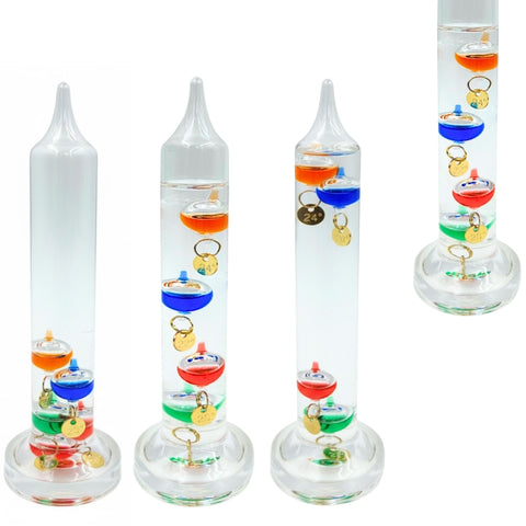 Galilėjaus termometras 15 cm – dekoratyvus kambario termometras