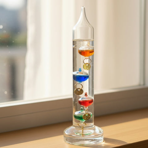 Galilėjaus termometras 15 cm – dekoratyvus kambario termometras