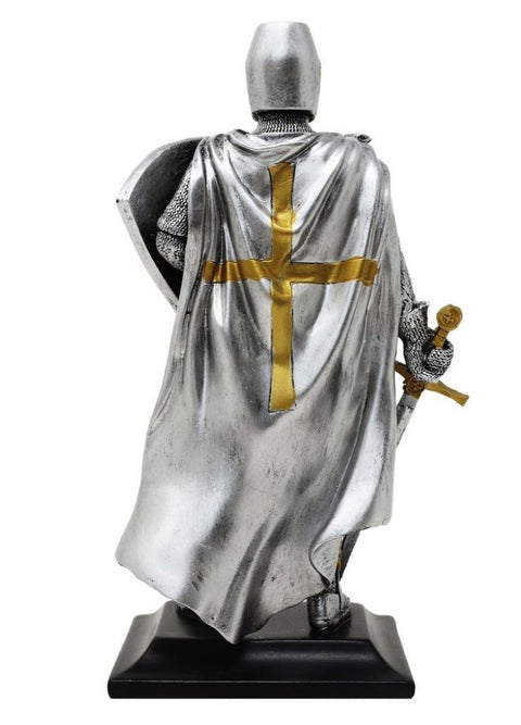 Kolekcinė Teutonų kryžiuočio statulėlė, didelė polirezino, 23 cm