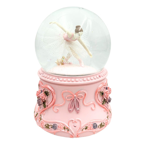 Muzikinė dėžutė su šokančia balerina stiklo gaublyje, 15 cm, Gulbių ežeras