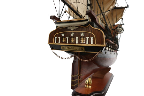 Didelis burlaivio USS Constitution modelis 100 cm, rankų darbo