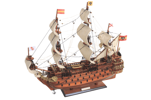 Rankų darbo burlaivio San Felipe modelis 45 cm