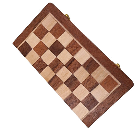 Klasikiniai magnetiniai mediniai šachmatai, lankstoma lenta 30×30 cm