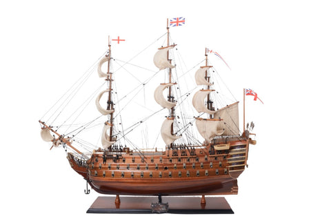 HMS Victory burlaivio modelis 97 cm – rankų darbo laivo dekoracija