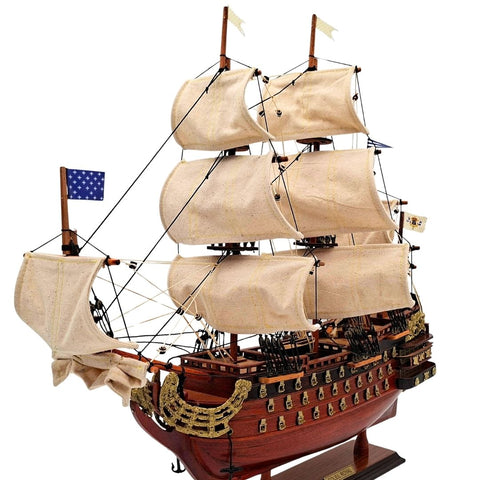 Burlaivio Soleil Royal modelis 46 cm, surinktas, rankų darbo