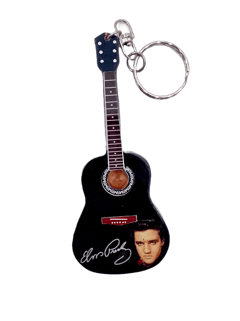 Medinis gitaros raktų pakabukas „Elvis Presley“ – duoklė, rankų darbo