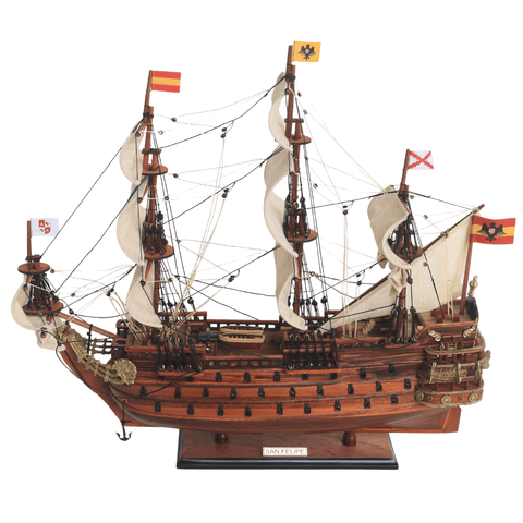 Rankų darbo burlaivio San Felipe modelis 45 cm
