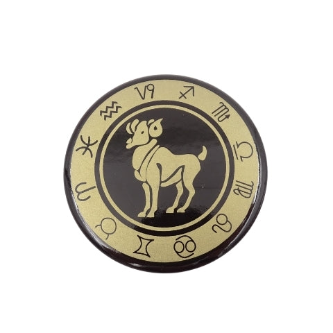 Avino zodiako šaldytuvo magnetas – emaliuotas, auksinis, dovanai