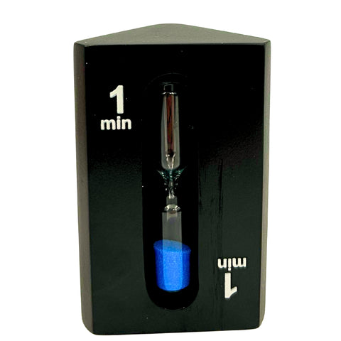 3-in-1 smėlio laikmatis 1–3–5 min, juodas MDF kubas, modernus interjerui