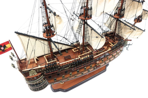 Didelis burlaivio San Felipe modelis 80 cm, rankų darbo