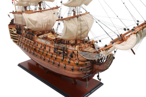 HMS Victory burlaivio modelis 97 cm – rankų darbo laivo dekoracija