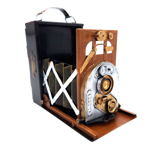 Retro kamera dekoracija – stilinga dovana fotografui, vintage loftui