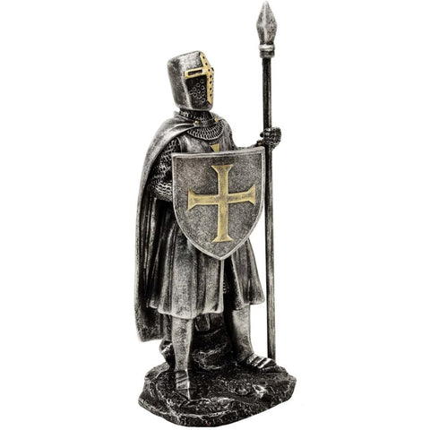 Viduramžių riterio figūrėlė su ietimi, 20 cm, polirezinas, rankomis tapyta