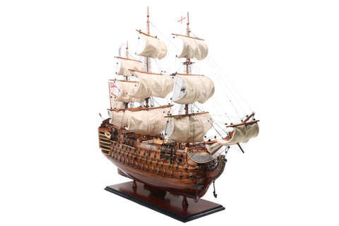 HMS Victory burlaivio modelis 97 cm – rankų darbo laivo dekoracija