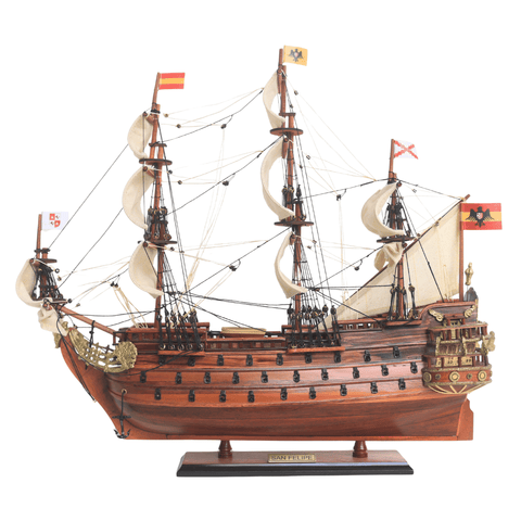 Rankų darbo burlaivio San Felipe modelis 45 cm