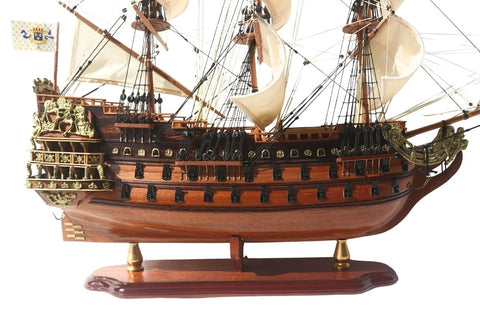 Prabangus burlaivio Soleil Royal modelis 65 cm, rankų darbo