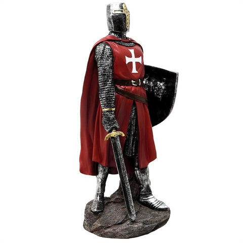 Kryžiaus žygių riterio statulėlė, 30 cm – rankomis dažyta