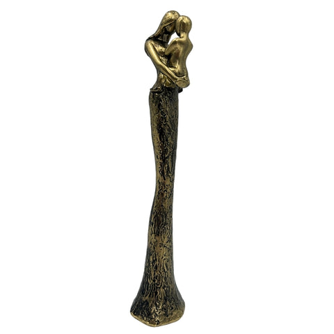 Auksinė statulėlė „Mama su vaiku“ 26,8 cm – meilės ir šeimos simbolis