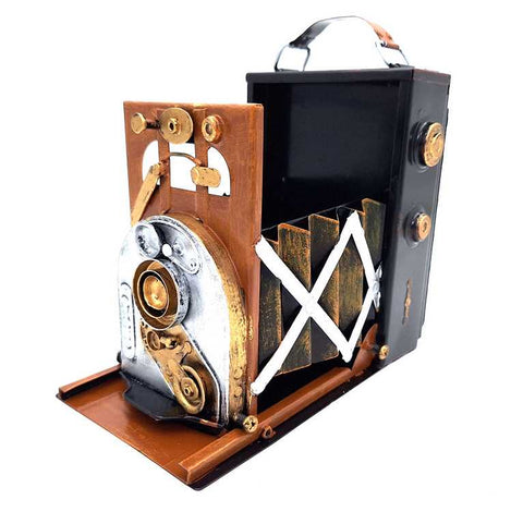 Retro kamera dekoracija – stilinga dovana fotografui, vintage loftui