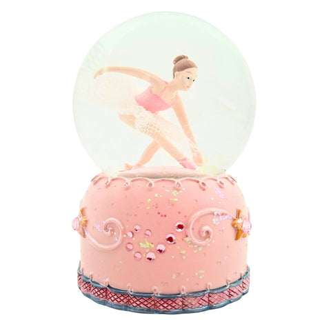 Užsukama muzikinė dėžutė su balerina stiklo rutulyje 12 cm