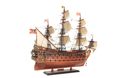 Rankų darbo burlaivio San Felipe modelis 45 cm