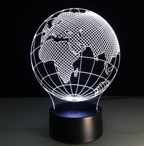 Gaublio LED lempa, 7 spalvos, USB/AAA – stilinga naktinė šviesa keliautojams