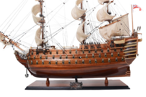 HMS Victory burlaivio modelis 97 cm – rankų darbo laivo dekoracija