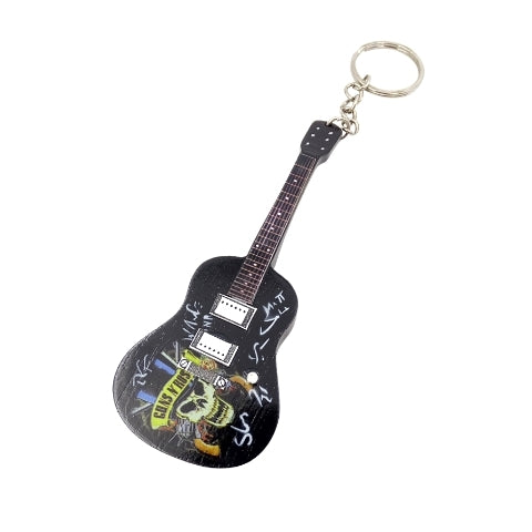 Mahagonio gitaros raktų pakabukas „Guns N’ Roses“ fanams – puiki dovana