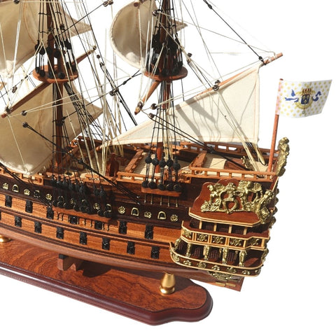 Prabangus burlaivio Soleil Royal modelis 65 cm, rankų darbo